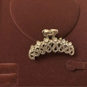 Elegant Silver and Pink Hair Clip